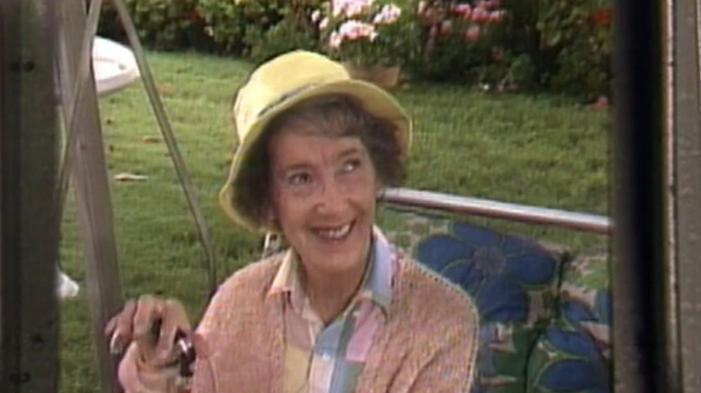 Frances Bay as Mrs. Menlo on Family Ties