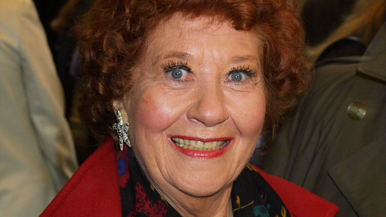 Charlotte Rae beaming