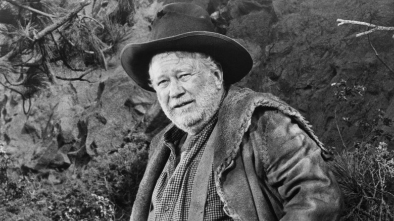 Still of Edgar Buchanan in a Western film.