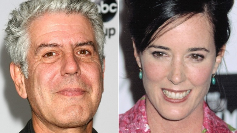 Anthony Bourdain, Kate Spade smiling