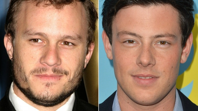 Heath Ledger, Corey Monteith smiling