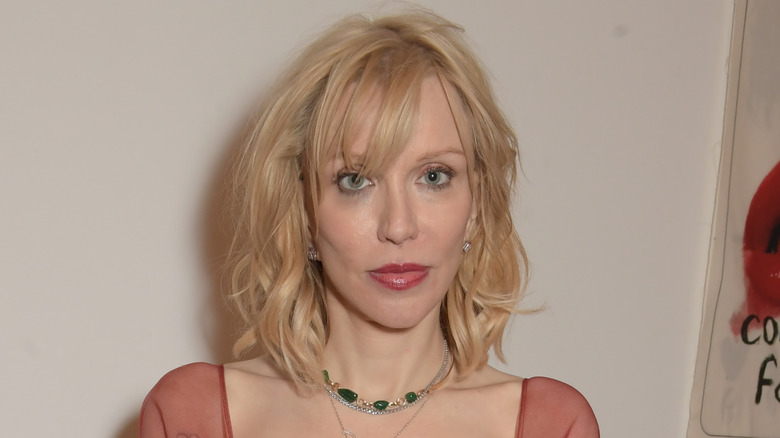 Courtney Love looking at camera