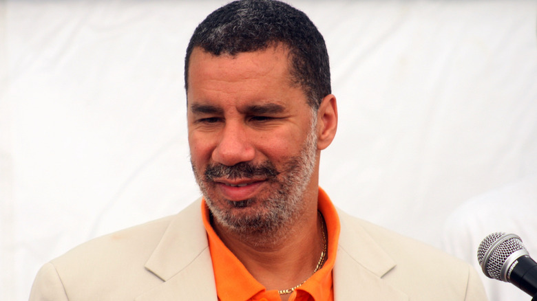 David Paterson orange shirt