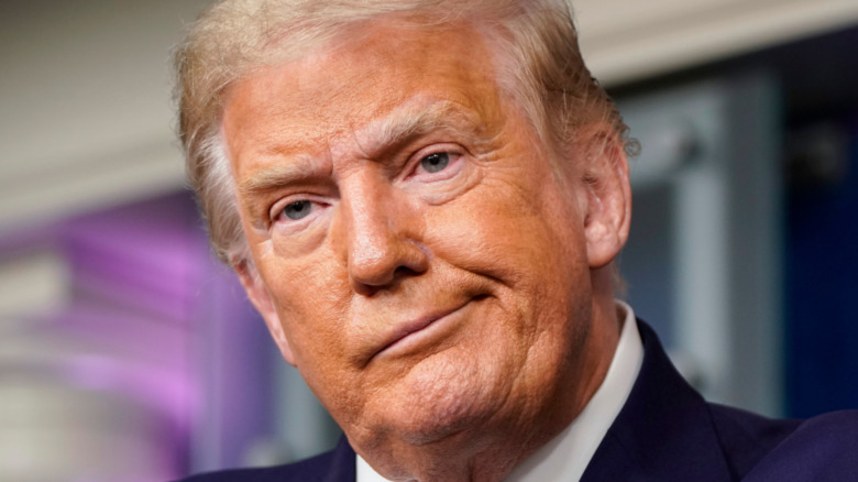Donald Trump smirking