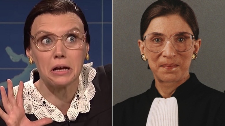 Kate McKinnon and Ruth Bader Ginsburg