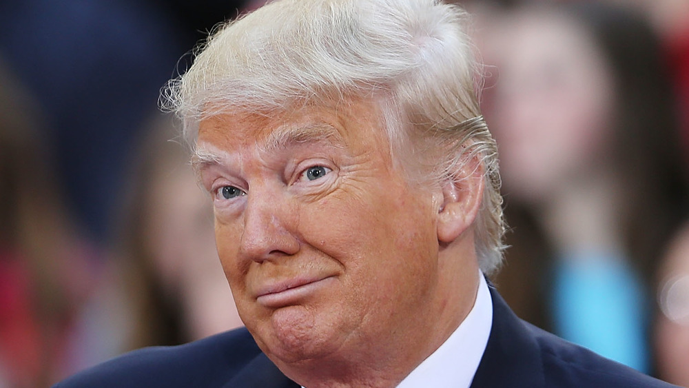 Donald Trump smirking