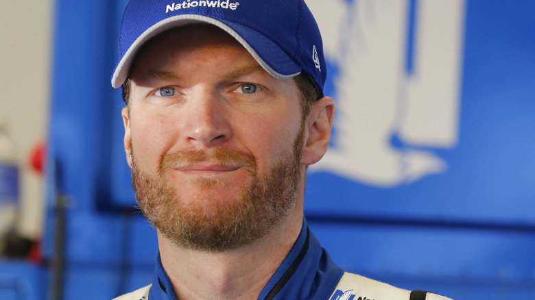 Dale Earnhardt Jr. smiling
