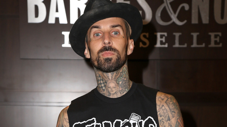 Travis Barker on the red carpet