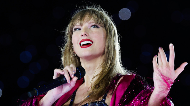 Taylor Swift performing on Eras Tour