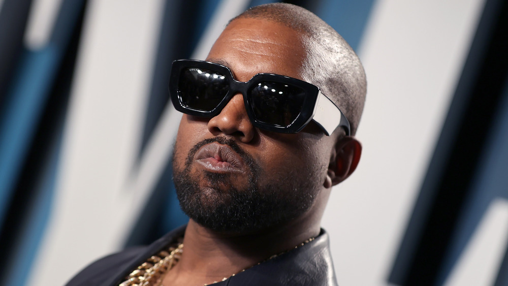 Kanye West wearing sunglasses