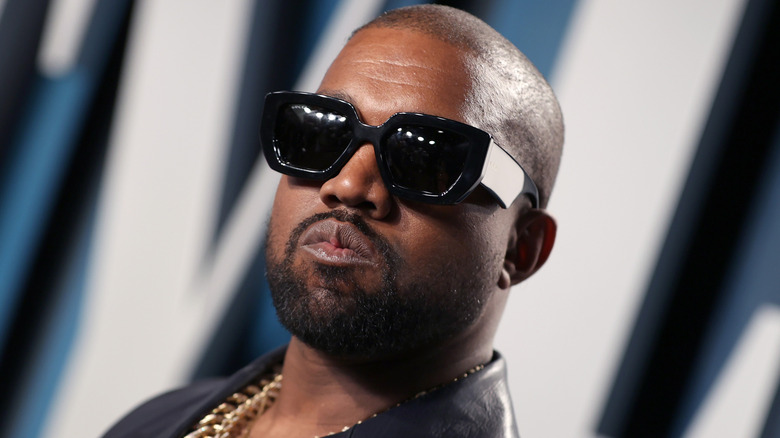 Kanye West wearing sunglasses