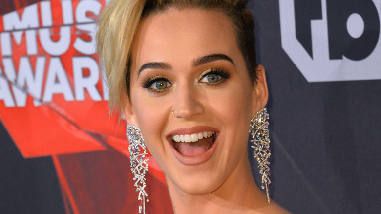 Katy Perry wearing long earrings