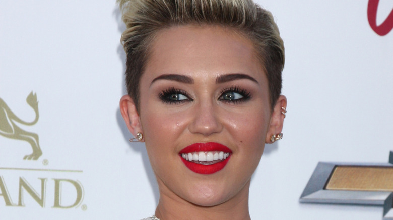 Miley Cyrus looking away