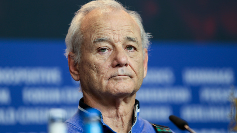Bill Murray speaking to reporters