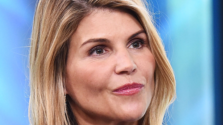 Lori Loughlin pursing lips