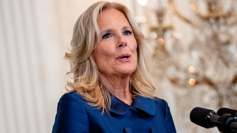 Jill Biden speaking during 2024 White House event