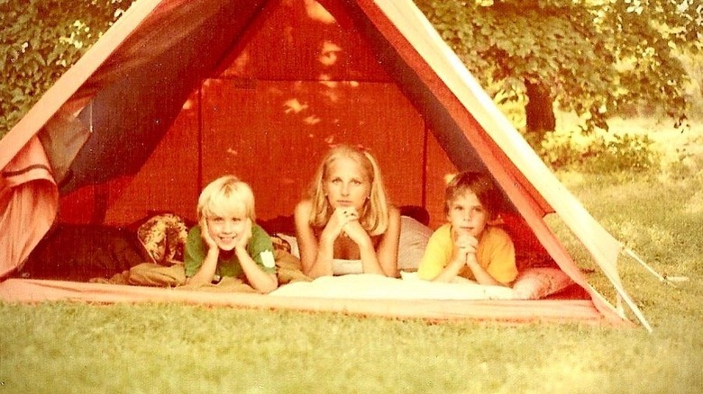 Jill Biden lies in a tent with Beau and Hunter Biden