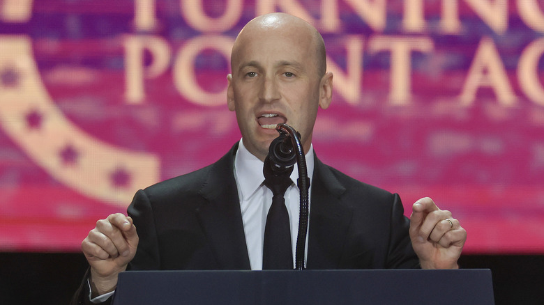 Stephen Miller on stage