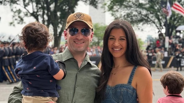 Stephen Miller posing with Katie Miller