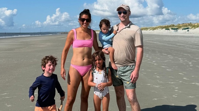 Katie Miller wears a bikini during beach getaway with Stephen and their children