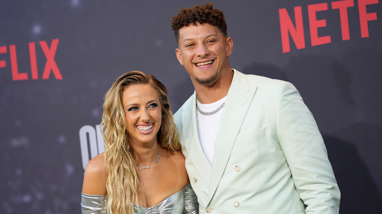 Patrick and Brittany Mahomes smiling