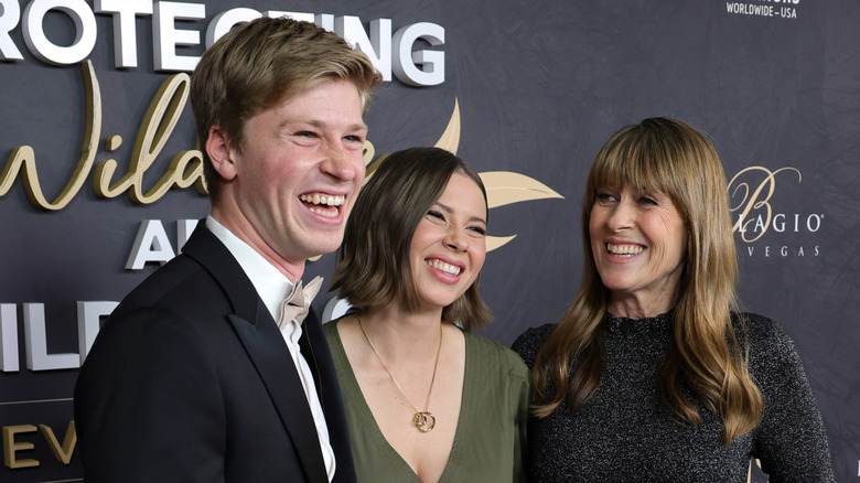 The Irwin family smile at a Steve Irwin Gala Dinner in 2024