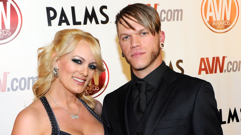 Stormy Daniels posing with Glendon Crain
