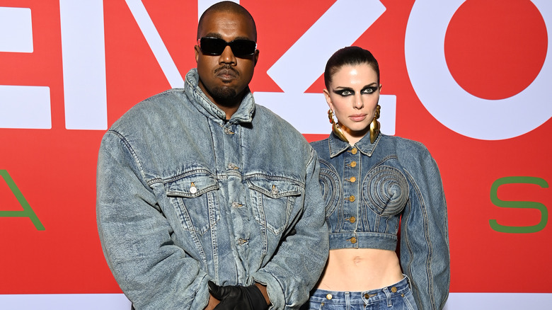 Kanye 'Ye' West and Julia Fox at Paris Fashion Week 2022