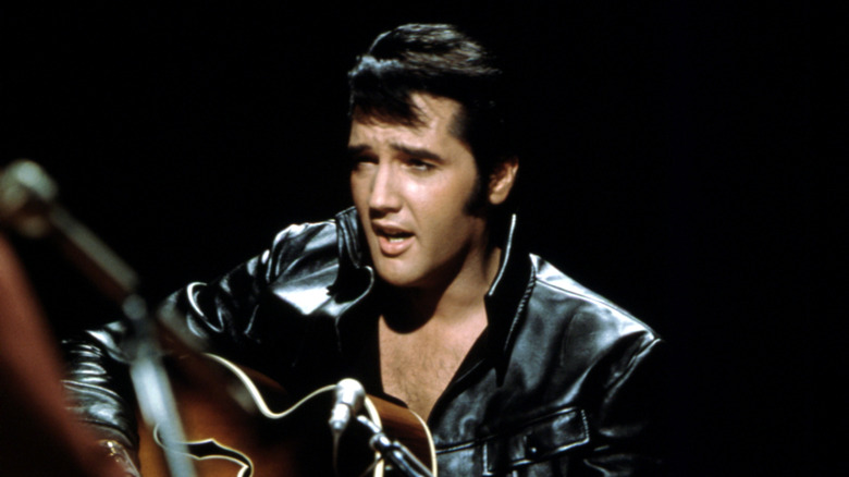 Elvis Presley performing