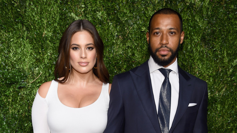 Justin Ervin and Ashley Graham on the red carpet