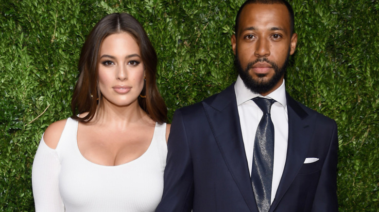Justin Ervin and Ashley Graham on the red carpet