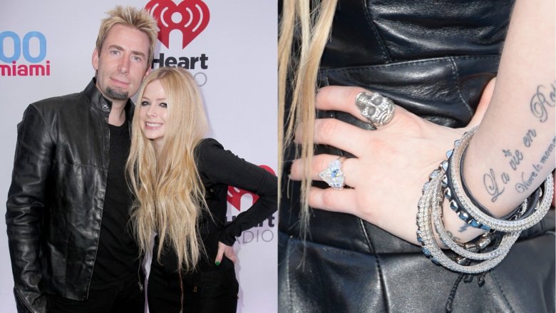 Chad Kroeger and Avril Lavigne / Lavigne's engagement ring