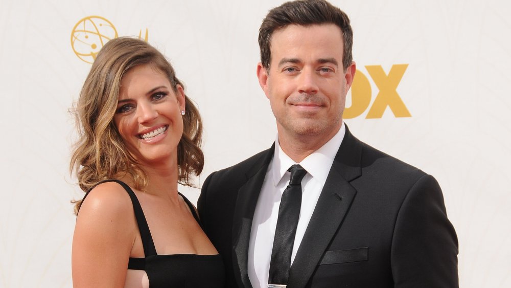 Siri Pinter and Carson Daly both smiling