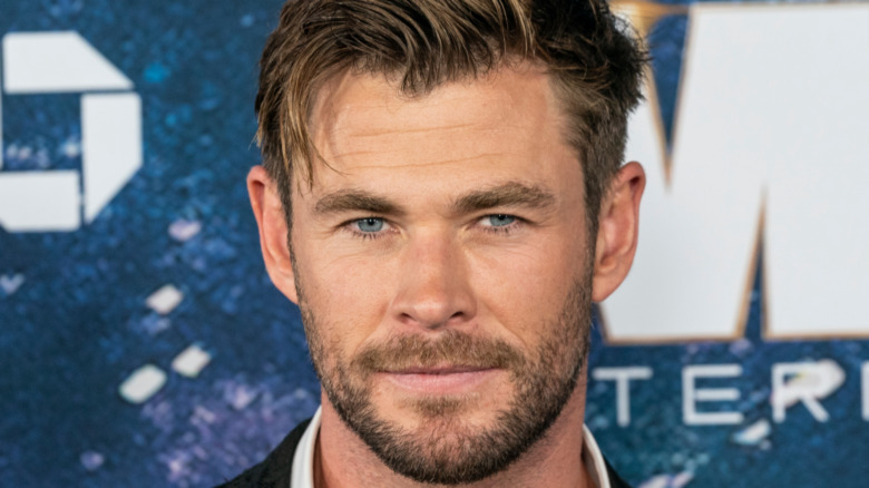 Chris Hemsworth looking at camera