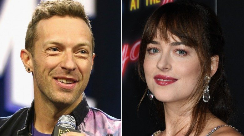 Chris Martin and Dakota Johnson