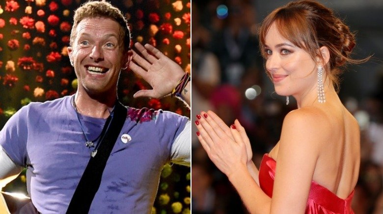 Chris Martin and Dakota Johnson