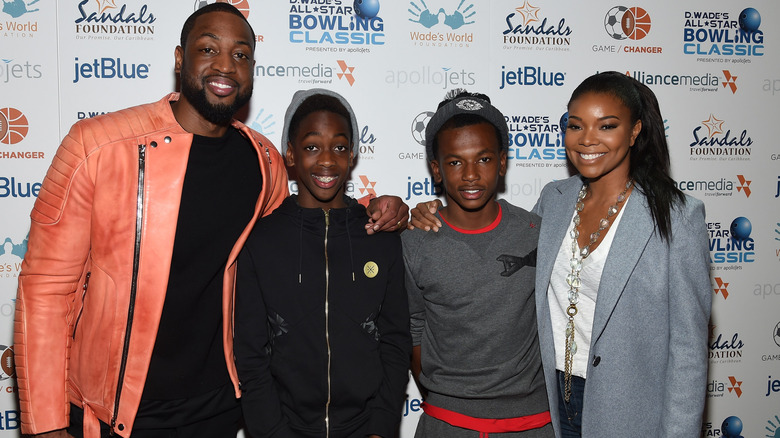 Dahveon Morris, Dwyane Wade, Gabrielle Union, Zaire Wade