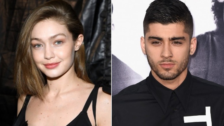 Gigi Hadid and Zayn Malik split image