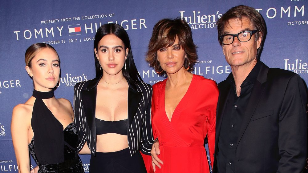 Delilah Belle Hamlin, Amelia Gray Hamlin, Lisa Rinna, and Harry Hamlin at an event in 2017