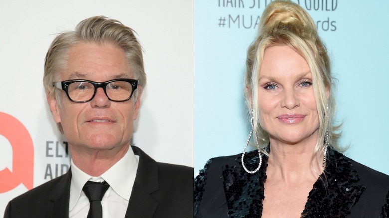 Split image of Harry Hamlin, Nicollette Sheridan