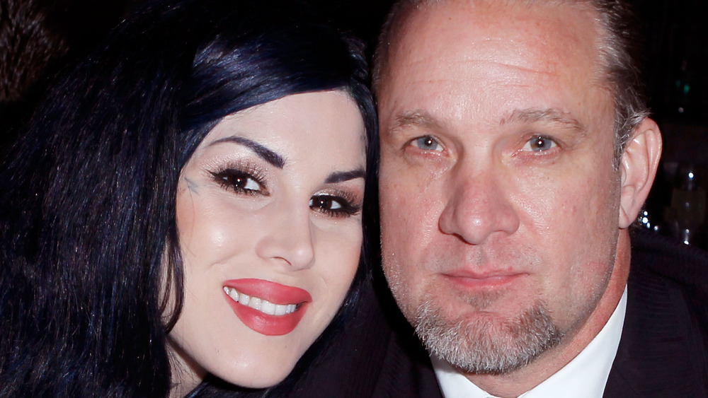 Kat Von D and Jesse James smiling 