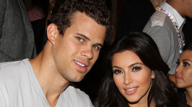 Kim Kardashian smiling with Kris Humphries