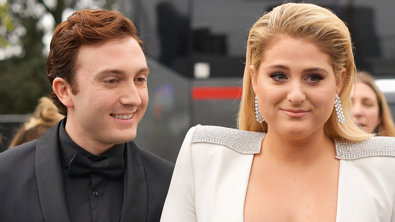 Meghan Trainor and Daryl Sabara smiling