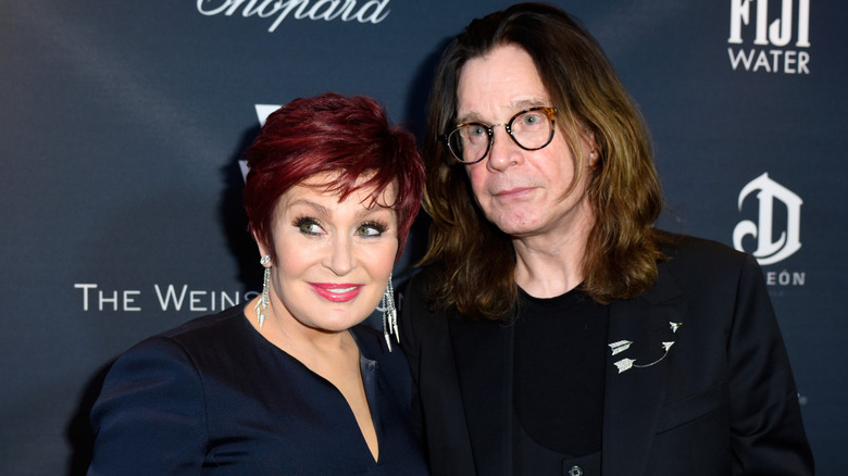 Sharon and Ozzy Osbourne on red carpet