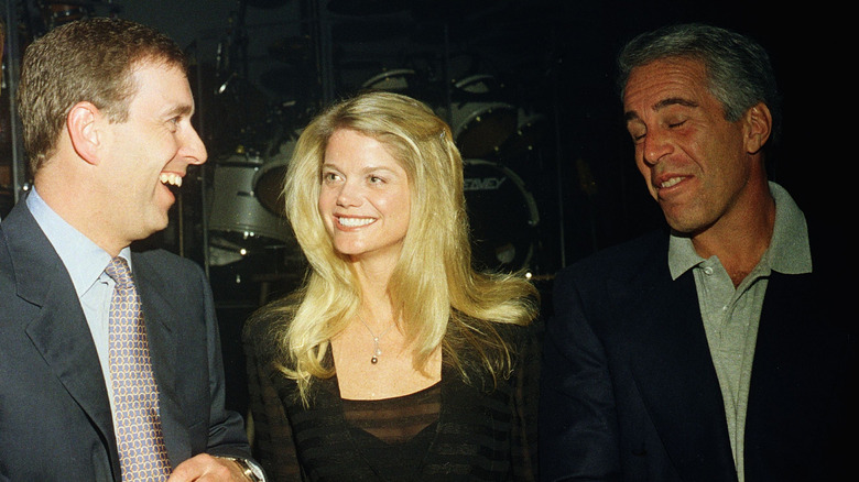 Prince Andrew laughs with Jeffrey Epstein