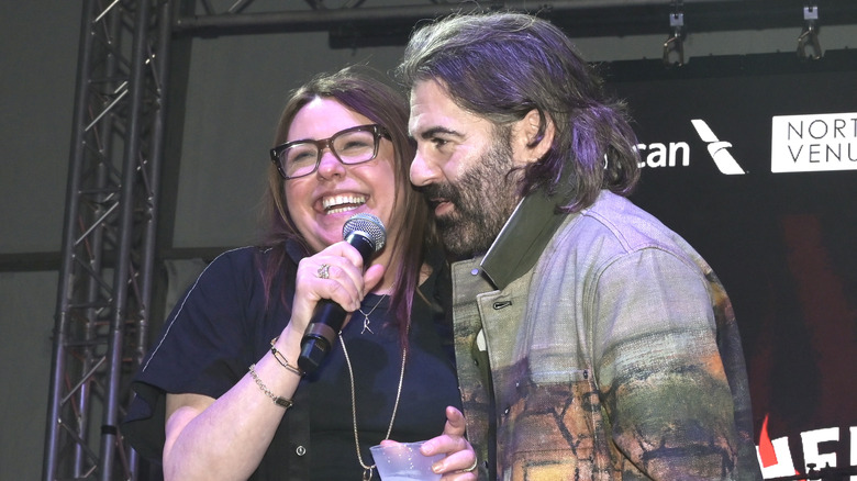 Rachael Ray and John Cusimano singing