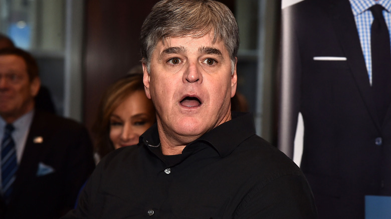 Sean Hannity open-mouthed