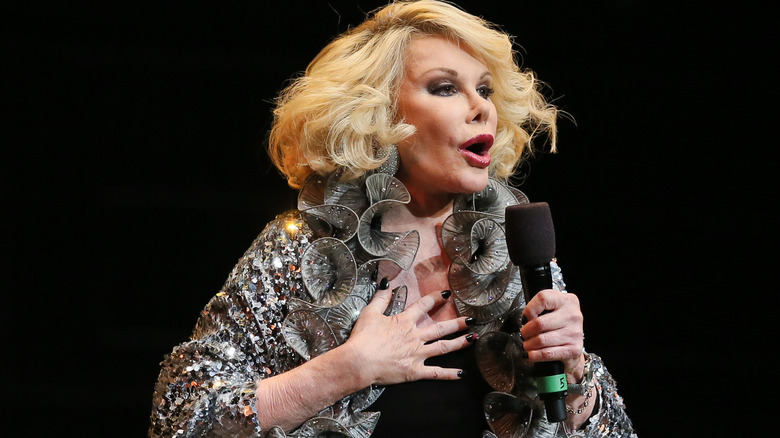 Joan Rivers performing standup