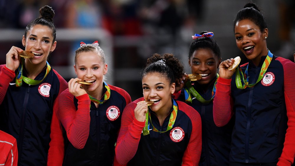 Alexandra Raisman, Madison Kocian, Lauren Hernandez, Simone Biles, Gabrielle Douglas