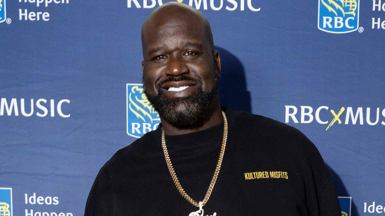 Shaquille O'Neal on a 2023 red carpet